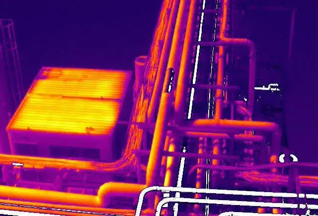 Termografía de tuberías industriales